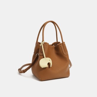 High quality genuine leather bucket women's handbag