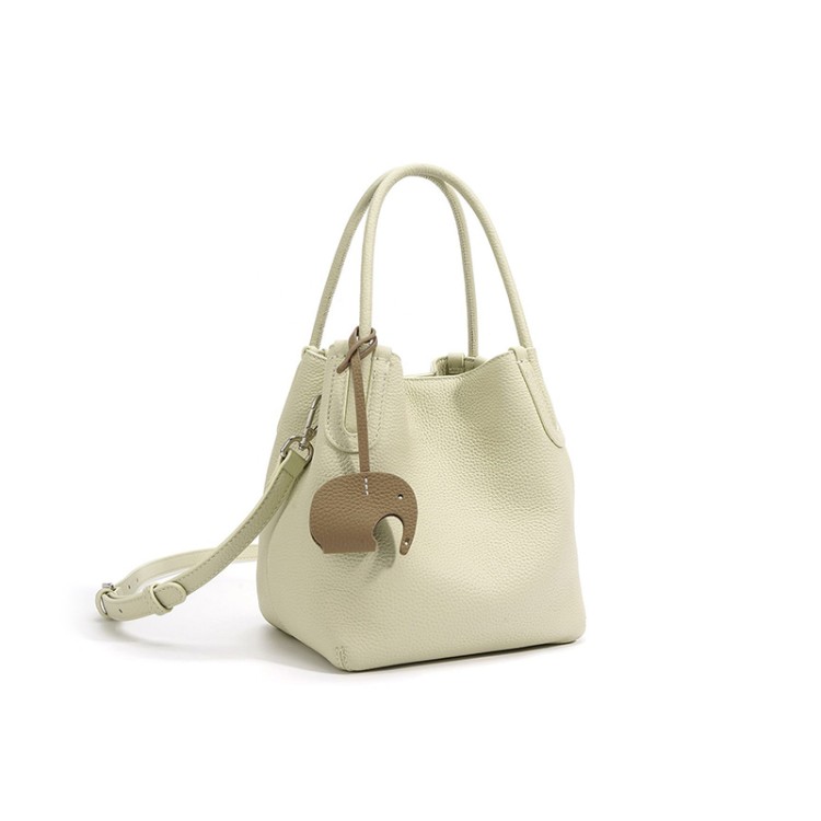 High quality genuine leather bucket women's handbag