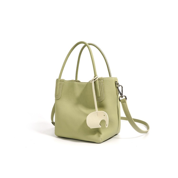 High quality genuine leather bucket women's handbag