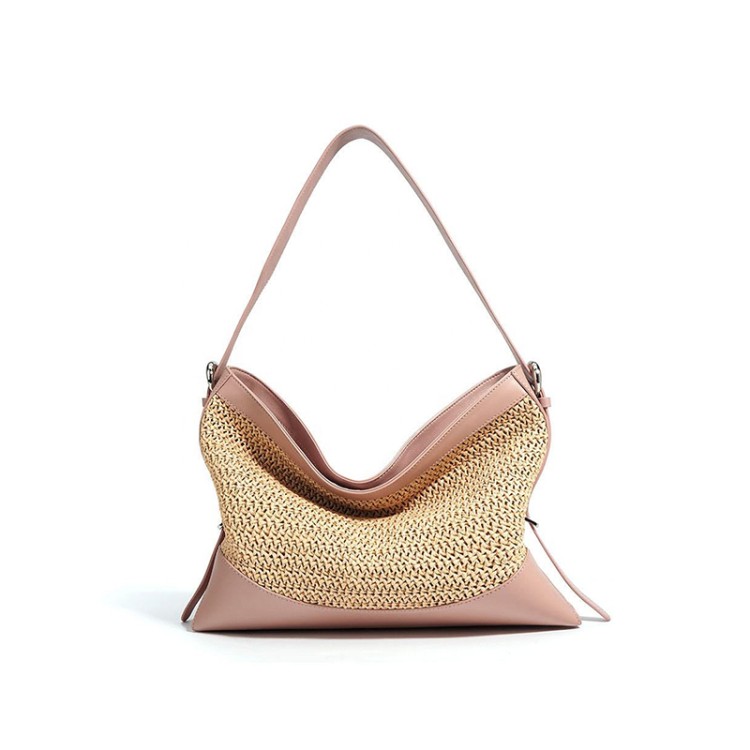 High quality vintage straw women's handbag