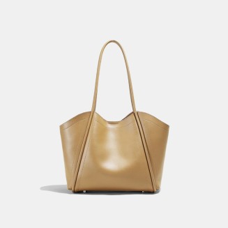 Smooth leather large capacity women's handbag