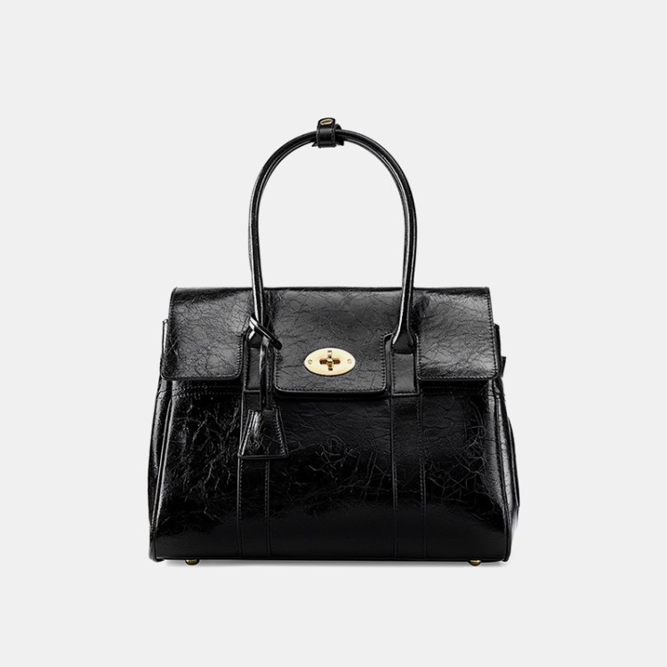 Luxurious large capacity soft leather women's handbag
