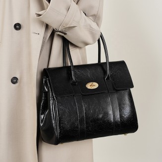 Luxurious large capacity soft leather women's handbag