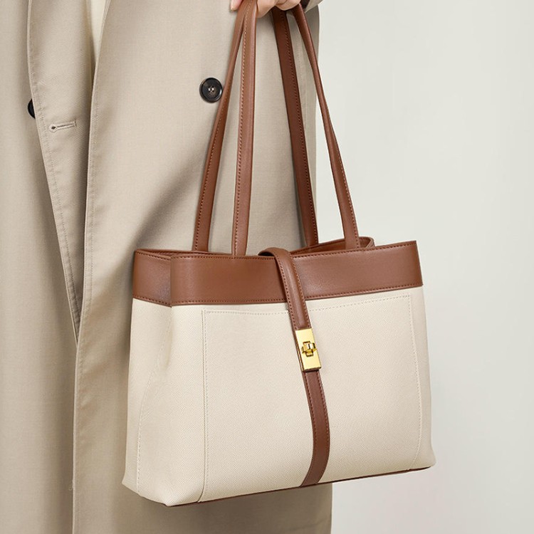 Fashionable woven textured leather women's handbag