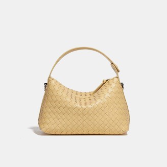 Vintage handwoven zipper women's handbag