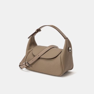 Pillow design full-grain leather women's handbag