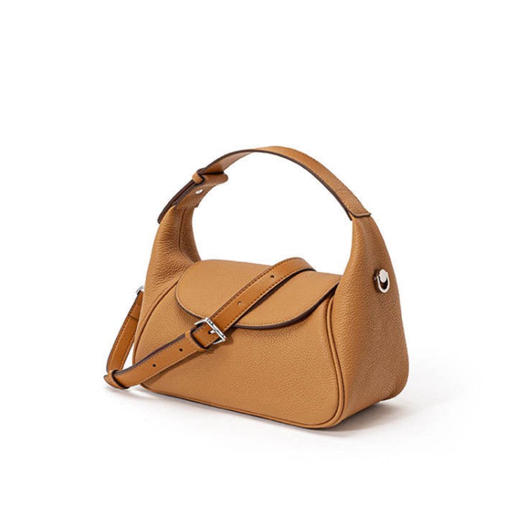 Pillow design full-grain leather women's handbag