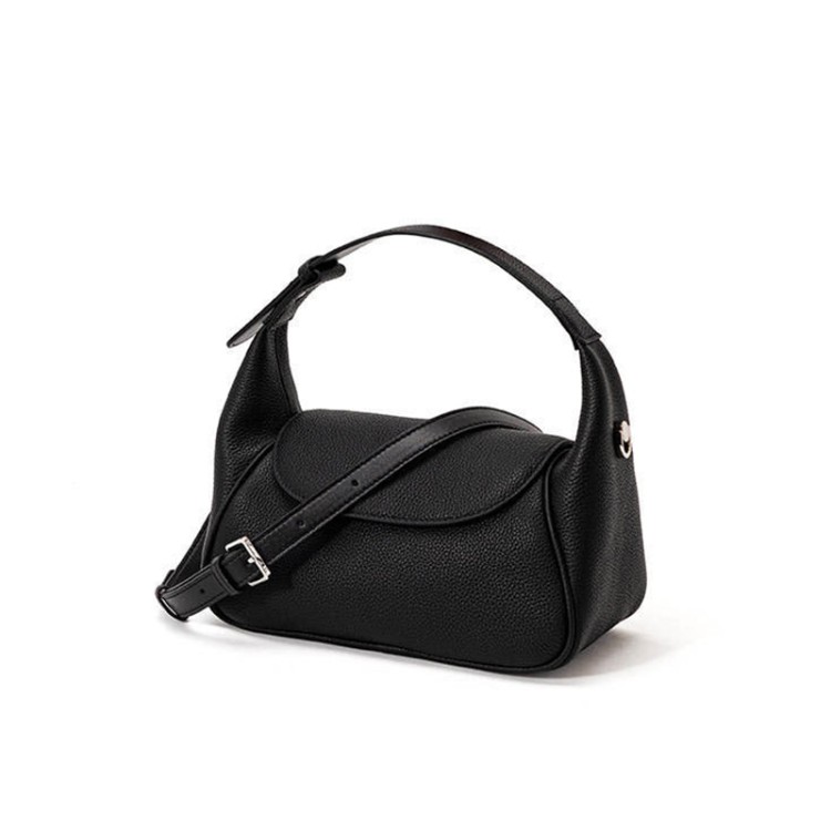 Pillow design full-grain leather women's handbag