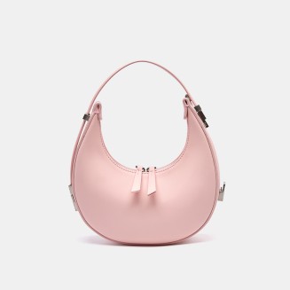 Half-moon trendy leather women's handbag