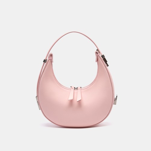 Half-moon trendy leather women's handbag