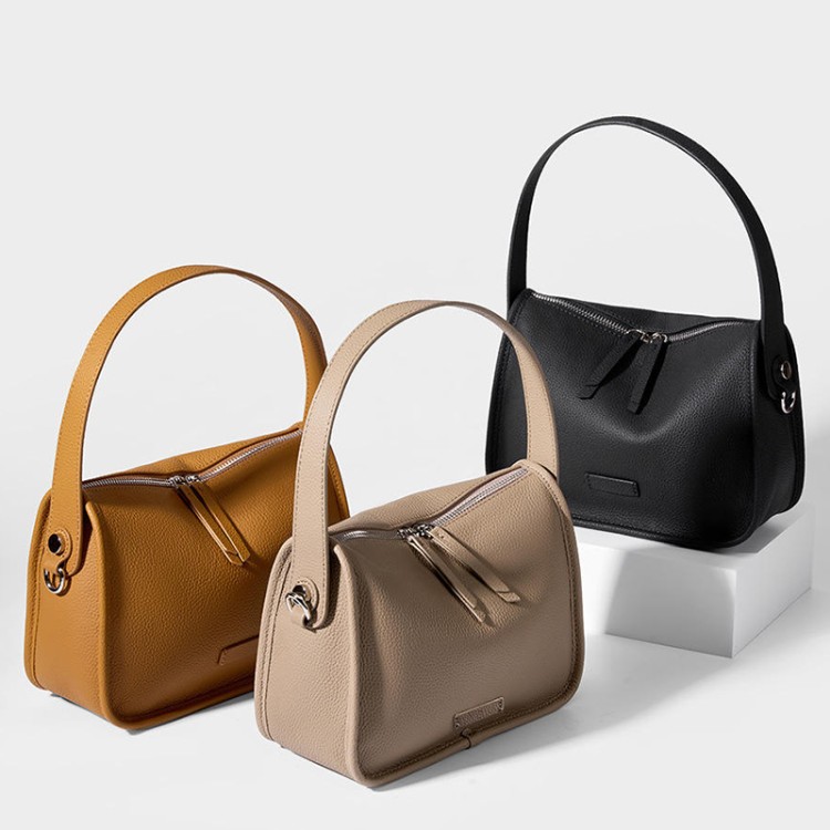 Cushion textured leather women's handbag