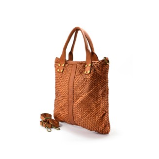 Fine woven leather women's handbag