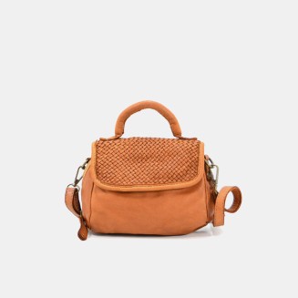 Vintage woven leather women's handbag