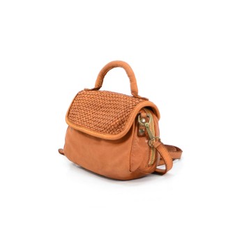 Vintage woven leather women's handbag