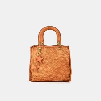 Premium braided leather women's handbag