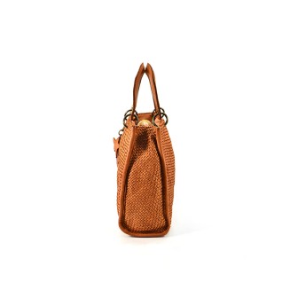 Premium braided leather women's handbag