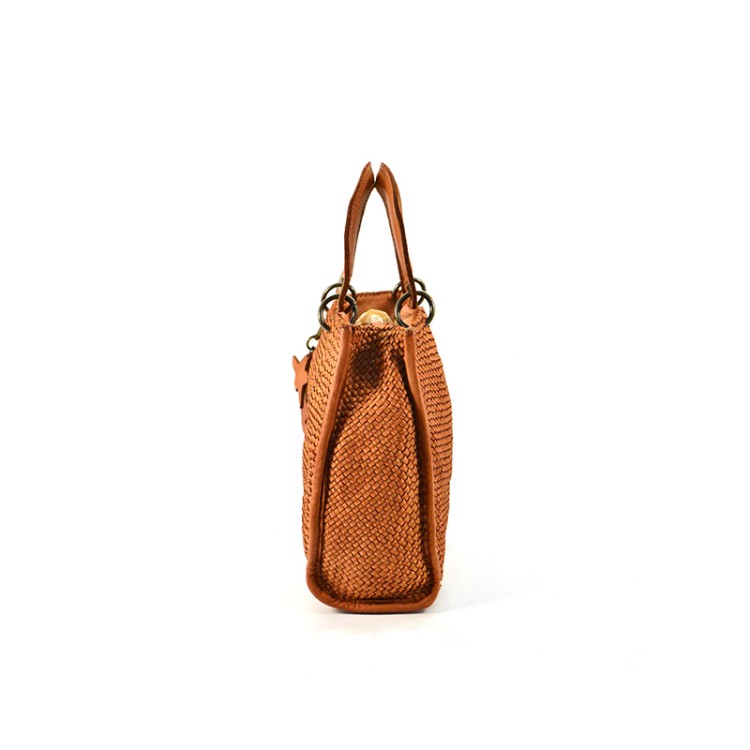 Premium braided leather women's handbag