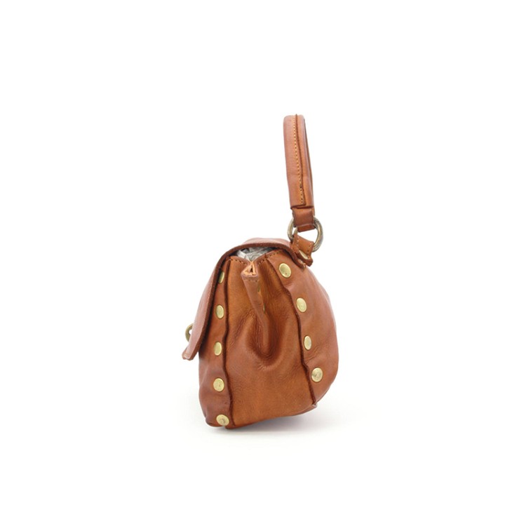 Mini studded leather women's handbag