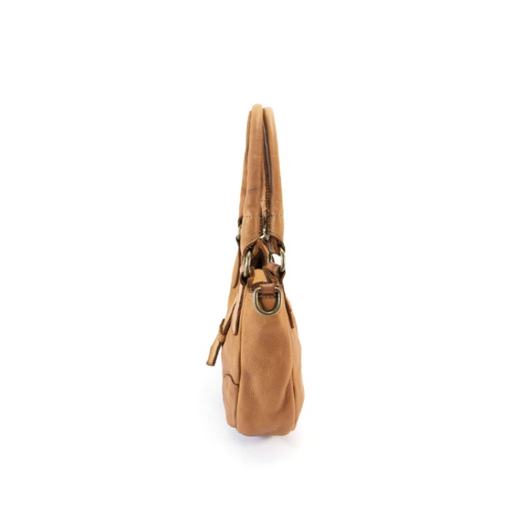 Soft calfskin double handle women's handbag