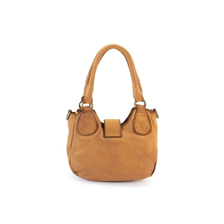 Soft calfskin double handle women's handbag