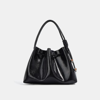 High-end smooth patent leather women's handbag