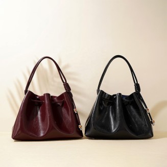 High-end smooth patent leather women's handbag