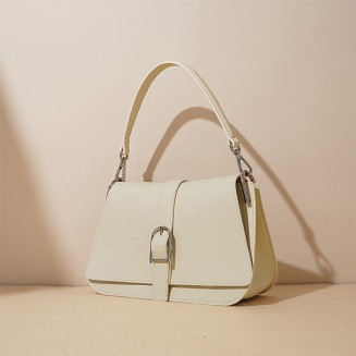 Simple and elegant leather women's handbag