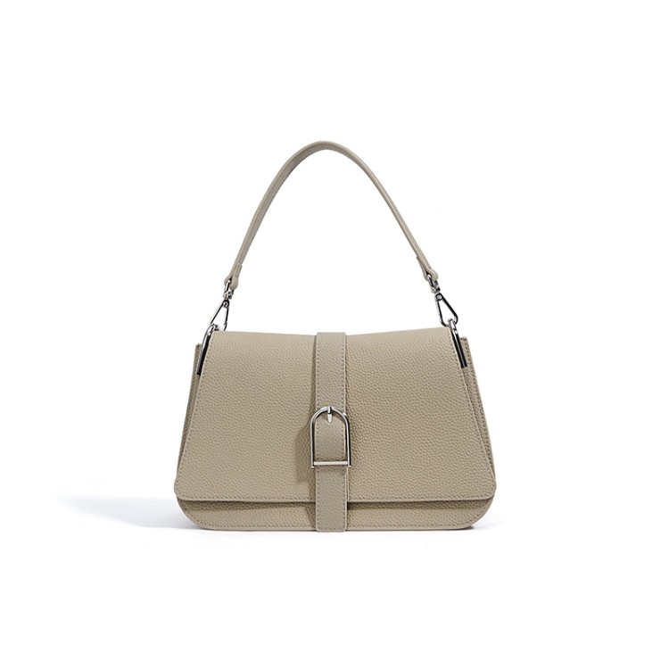 Simple and elegant leather women's handbag