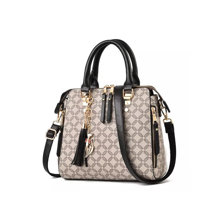 Fashion quilted plaid leather women's casual bag
