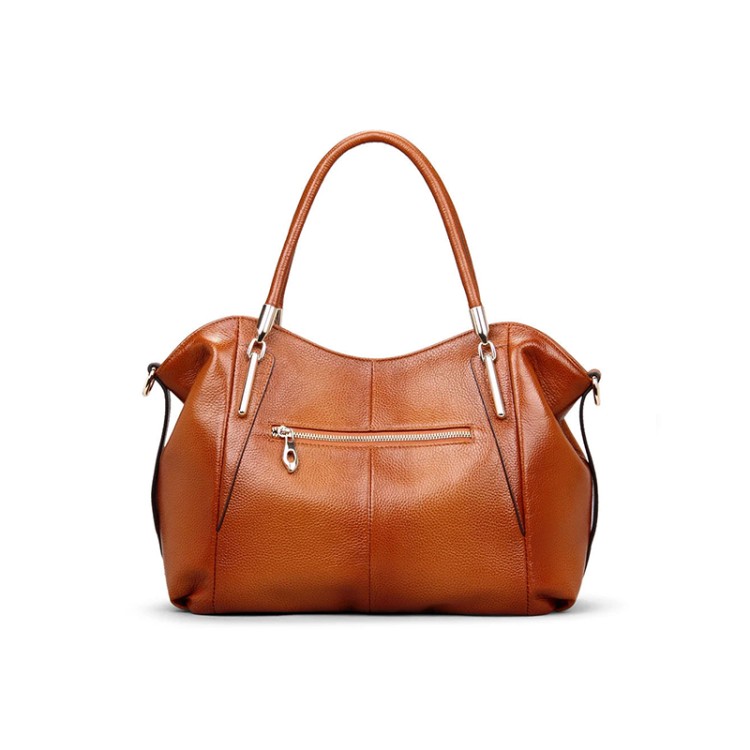 Retro large capacity leather women's casual bag