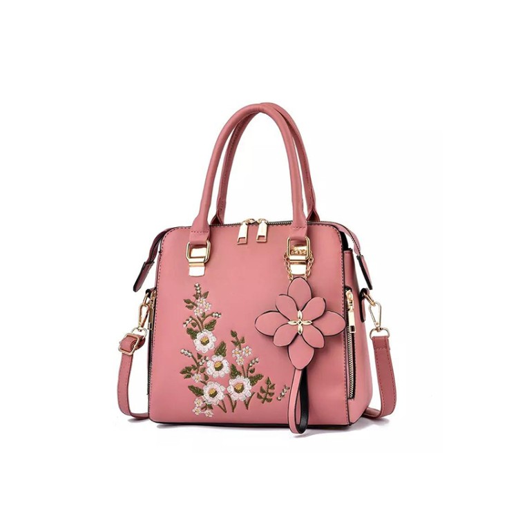 Floral embroidery simple women's casual bag