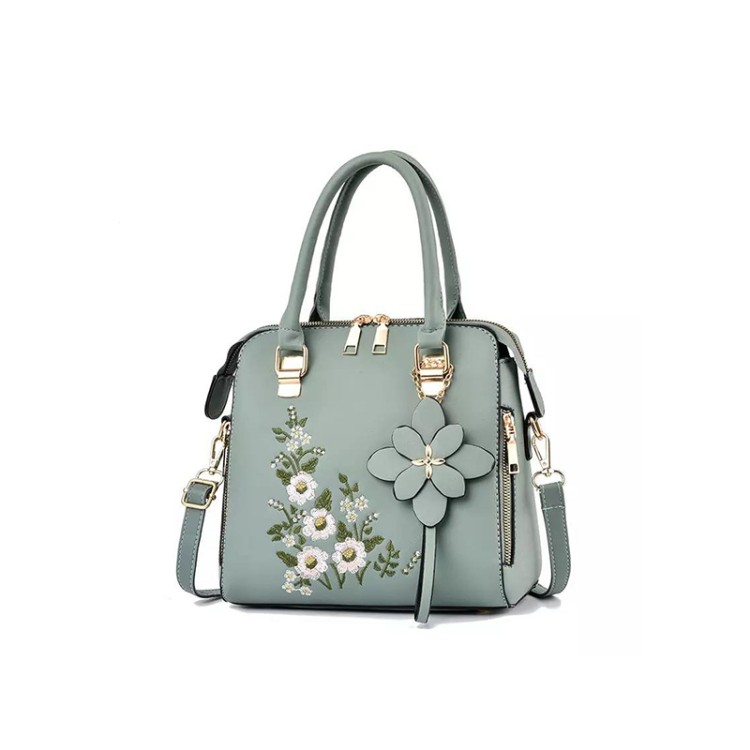 Floral embroidery simple women's casual bag