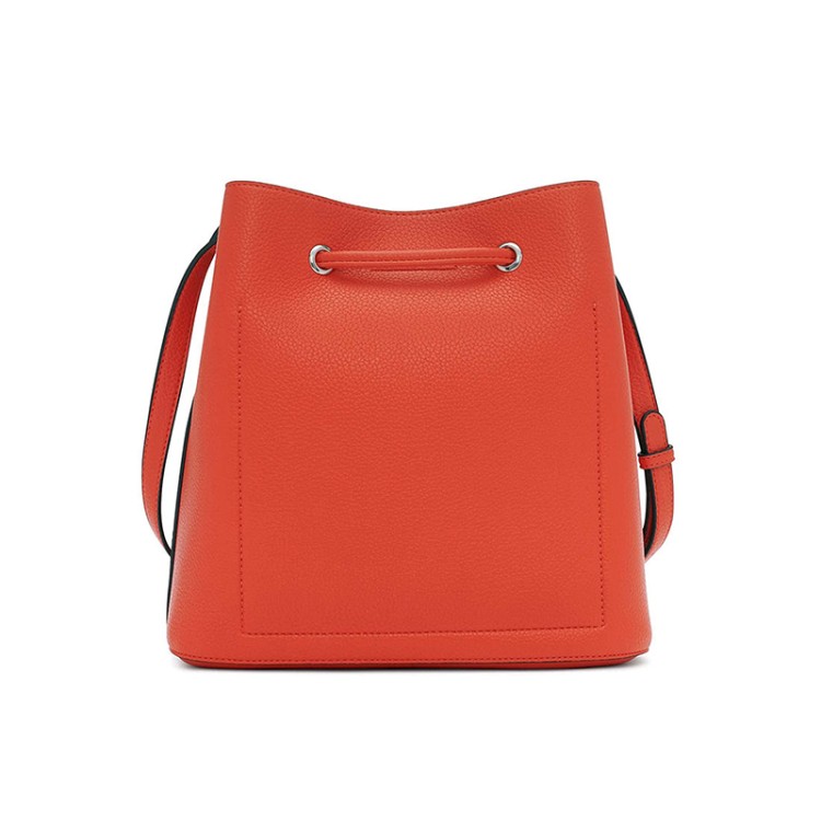 Genuine leather luxury women's bucket casual bag