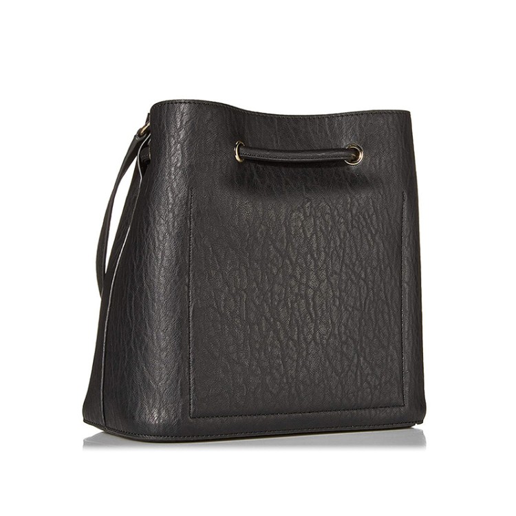 Genuine leather luxury women's bucket casual bag