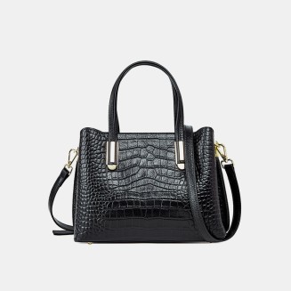 Luxurious crocodile pattern leather women's casual bag
