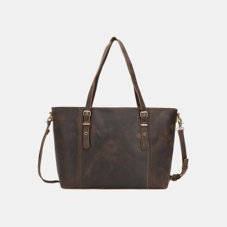 Vintage style leather women's casual bag