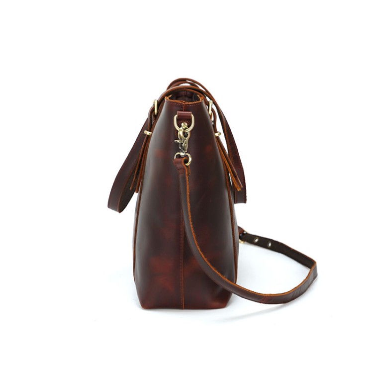 Vintage style leather women's casual bag