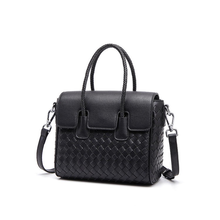 High quality woven leather women's casual bag