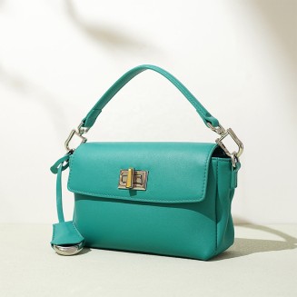 Simple high quality leather women's casual bag