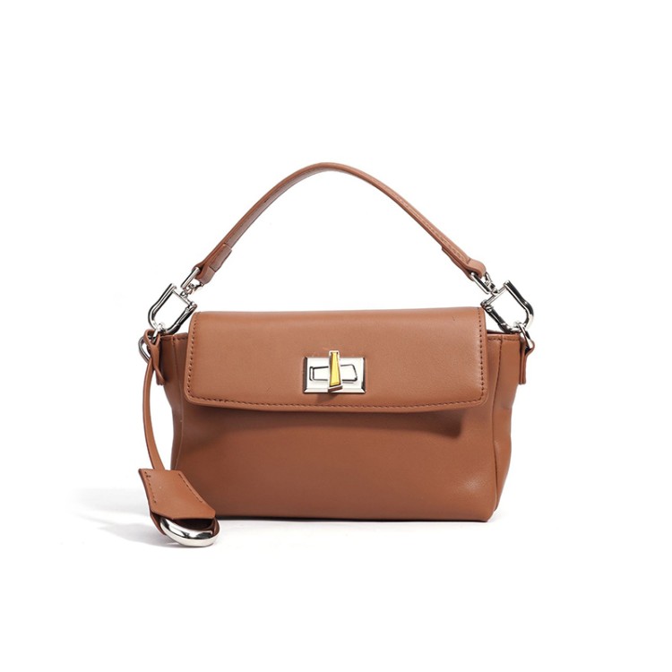 Simple high quality leather women's casual bag