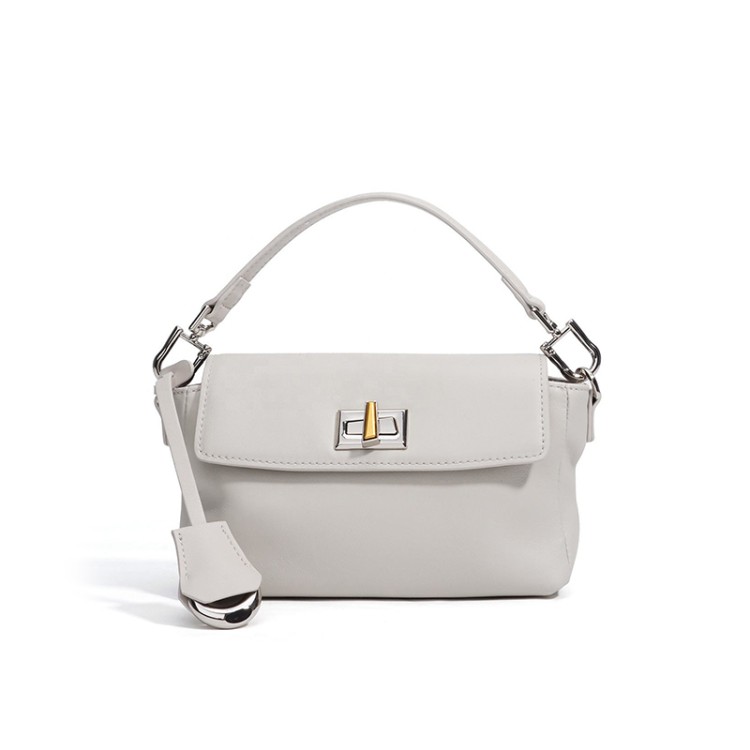 Simple high quality leather women's casual bag
