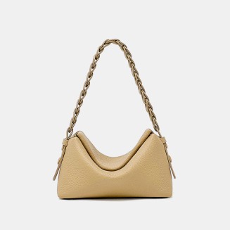 High quality textured leather women's shoulder bag