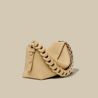 High quality textured leather women's shoulder bag