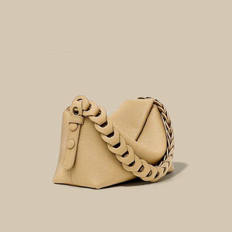 High quality textured leather women's shoulder bag