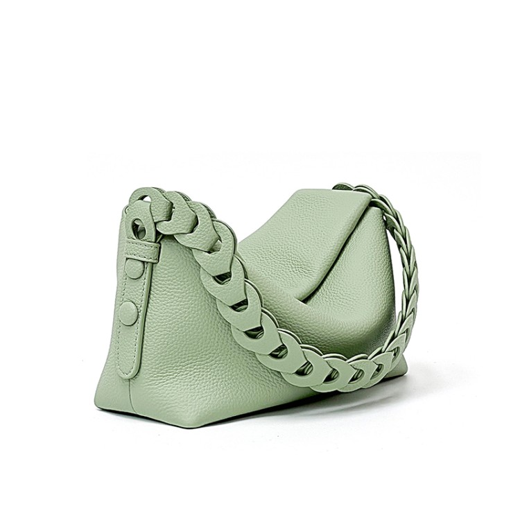 High quality textured leather women's shoulder bag
