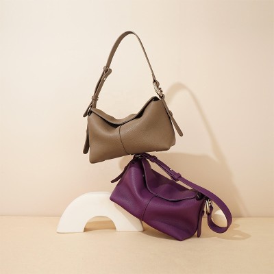 Lightweight cushion leather women's shoulder bag