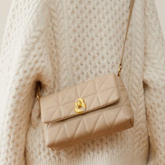 Luxurious chain leather women's shoulder bag
