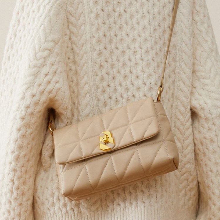 Luxurious chain leather women's shoulder bag