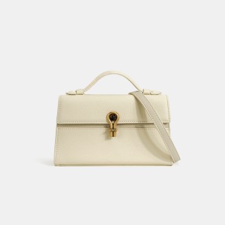 Simple and elegant leather women's shoulder bag
