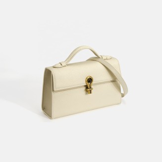 Simple and elegant leather women's shoulder bag